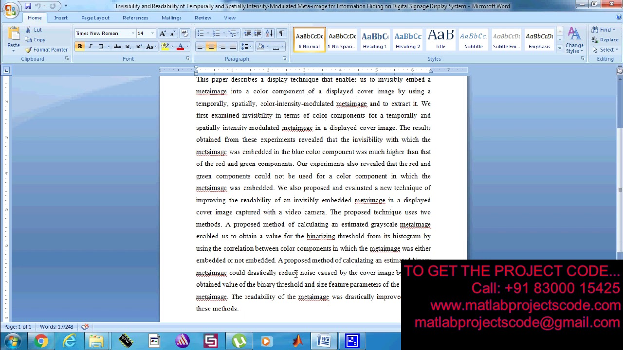 Invisibility and Readability of Temporally and Spatially Intensity Modulated Meta image