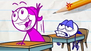 Kicked In The Class - Pencilmation | Animation | Cartoons | Pencilmation