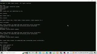 How to create database administrations table , sequence and synonyms using command line