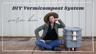 DIY Vermicompost Bin - 3 Bin Worm Compost - Dreaming Of My Future Homestead // This Faithful Home