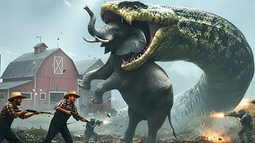 Brave Heroes Save Innocent Elephant Baby from a Giant Python’s Terrifying Attack 🐍