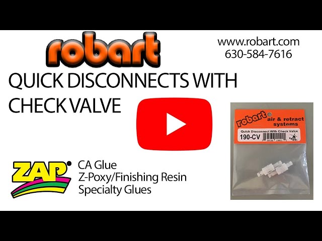 Robart Quick Disconnect with Check Valve (190-CV)