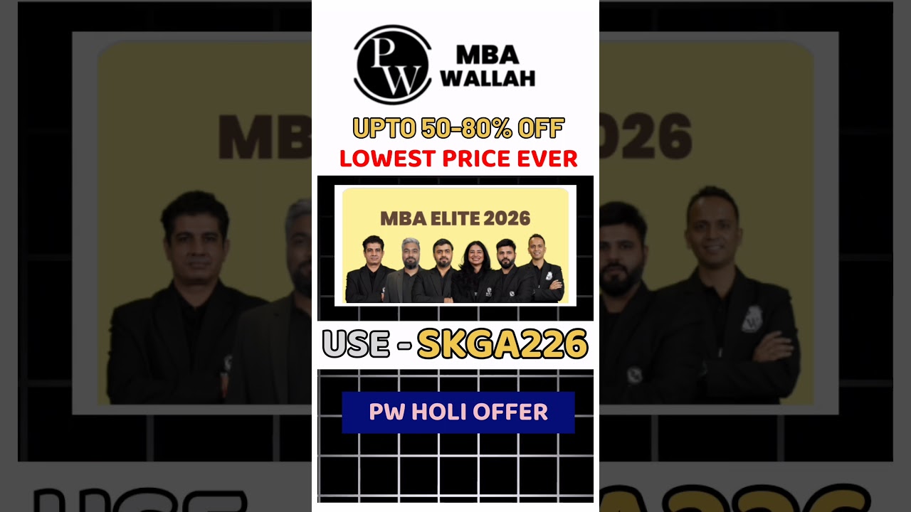 MBA Elite 2026 Coupon Code | PW MBA Elite 2026 Coupon Code | PW MBA Coupon Code | 