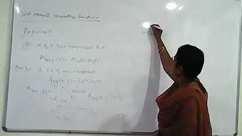 joint moment generating function