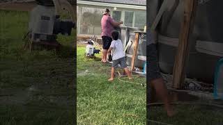 Child Soaks Dad With Perfect Water Balloon Toss