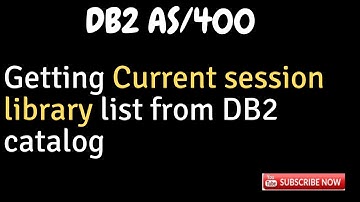 Get current session library list from DB2 catalog