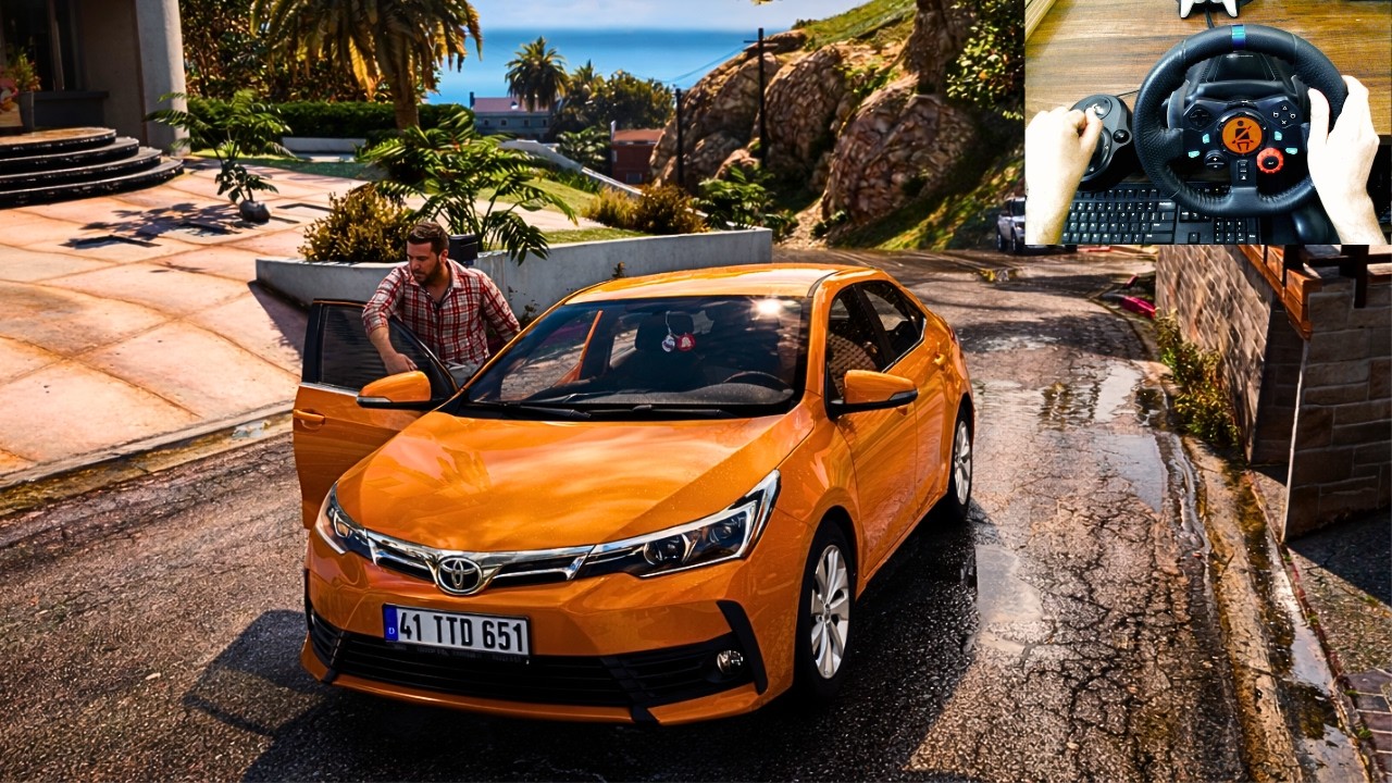 GTA 5 - Realistic Taxi Job | Toyota Corolla 2018 | POV Drive | Logitech G29 Steering Wheel Gameplay