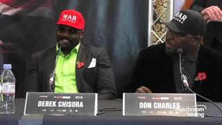 'DONT SAY M*****' - MARK TIBBS & DON CHARLES TRADE HEATED WORDS AS TRAINERS GO IT! / WHYTE-CHISORA 2