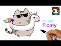 How to Draw Summer Pusheen 😎Unicorn Floaty