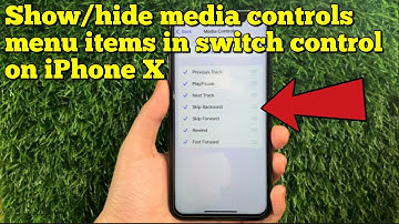 How to show and hide media controls items in switch control on iPhone X