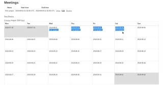 Calendar of events on rails