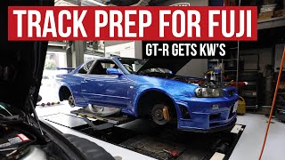 My R34 GT-R Gets KW Coilovers at Sunbeam Before I Drive at Fuji Speedway!