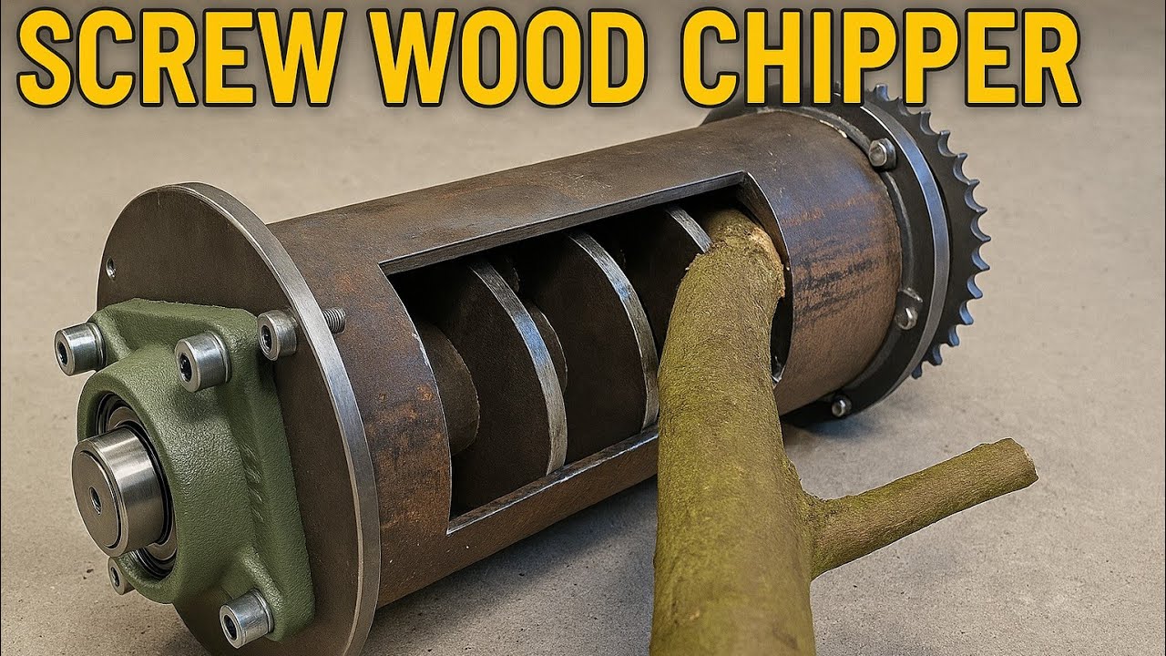 ✅ DIY Screw Wood Chipper – No Lathe Needed!