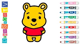 How to Draw Winnie the Pooh Coloring Games for Kids | Colouring Videos for Kids screenshot 4