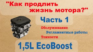 1,5L EcoBoost - Как продлить жизнь мотора? Обслуживание, регламентные работы, тонкости - Часть 1