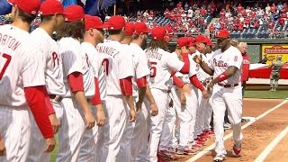 SD@PHI: Phillies' starting lineups are introduced