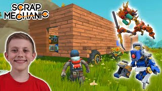 Скрап Механик выживание  Даник строит ДОМ НА КОЛЁСАХ! Игра Scrap Mechanic Survival