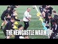 Soccercoachtvcom  newcastle warm up