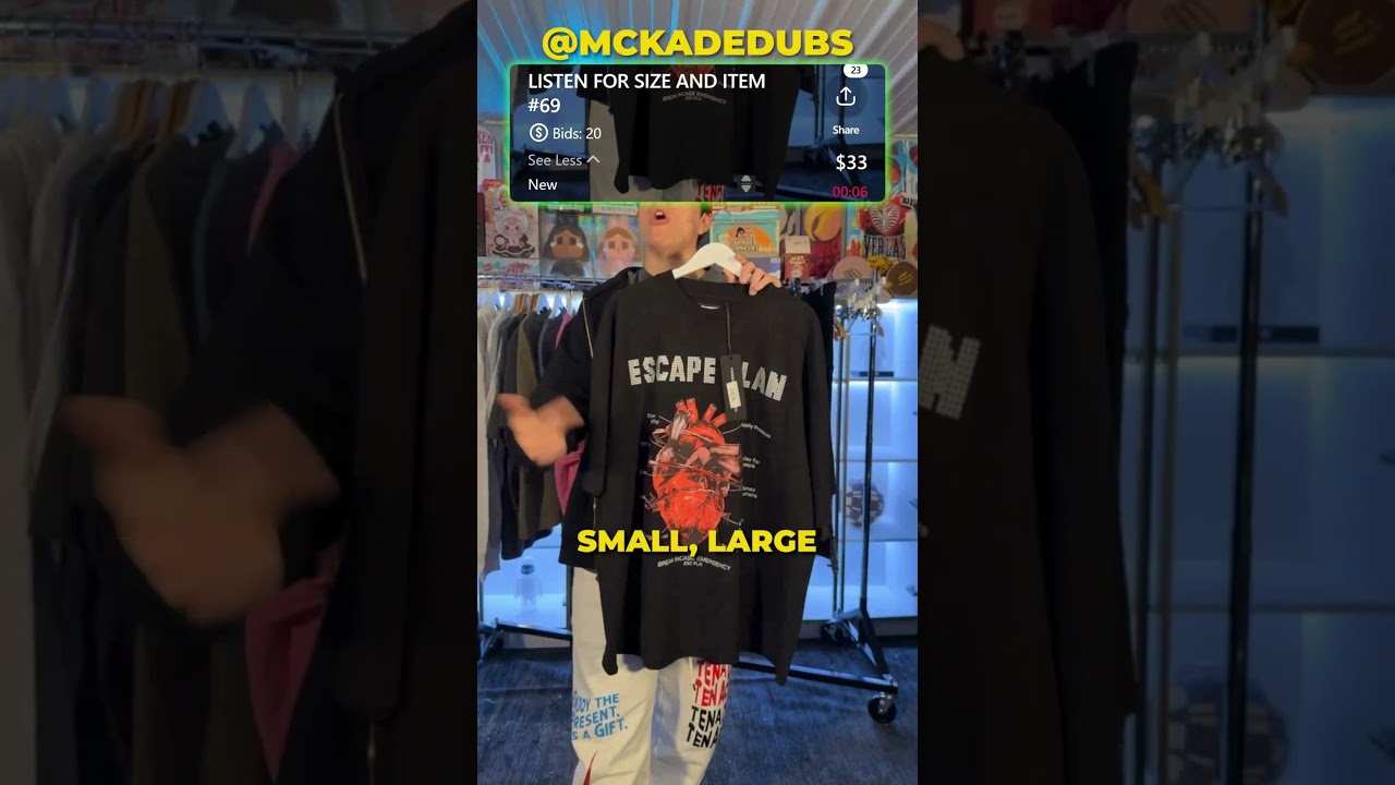 Live Auction "Escape Plan Island Tee" #whatnot #reselling #liveauction #streetwear #liveselling