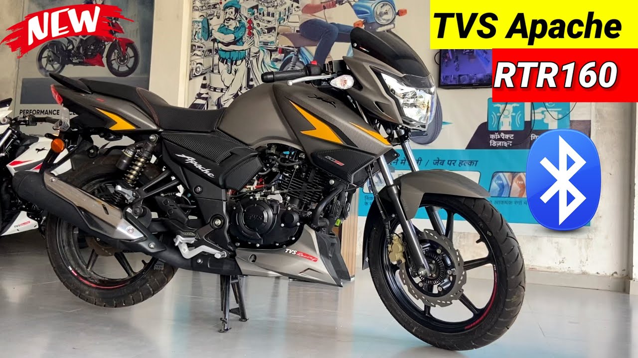 New Tvs Apache RTR 160 2V Bs6 Bluetooth | Grey Colour | Mileage, Price ...