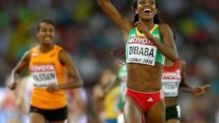 Genzebe Dibaba wins the women's 1500m final during the IAAF world cup Beijing 2015