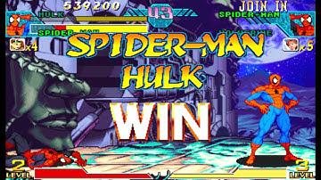 Marvel vs Capcom 1 ( Arcade ) - Hulk / Spider-man Playthrough ( Apr 15, 2017 )