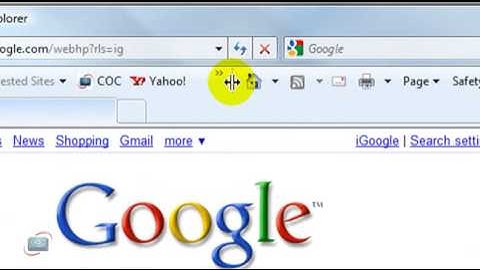 How to adjust toolbars in Internet Explorer