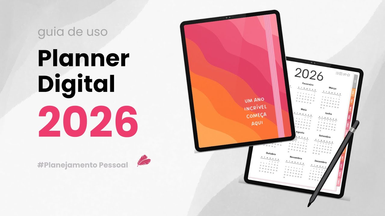 Planner Digital 2026: Guia de uso do planner interativo - YouTube