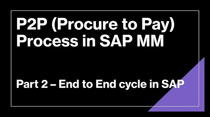 Procure To Pay (P2P) End to End Cycle in SAP S4 HANA MM Module