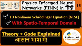 16 PINN for 1D Nonlinear Schrödinger Equation | Spatio-Temporal Domain | Quantum Mechanics | Part 16