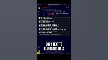 😍😍 JavaScript Function to Copy Text to Clipboard #shorts #javascript #programming #coding