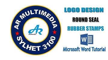 Microsoft Word Rubber Stamp Seal|Stamp Logo Design in MS Word|Text Circle Round Seal in MS Word