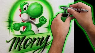 Airbrush Yoshi t-shirt by Jeff Copeland 312,072 views 5 years ago 8 minutes, 26 seconds