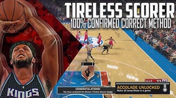 NBA 2K17 BADGE TUTORIAL- GET TIRELESS SCORER SUPER FAST