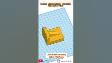 Engineering Drawing | Orthographic Projections using Tinkercad software 06 | Learn with Nikhil