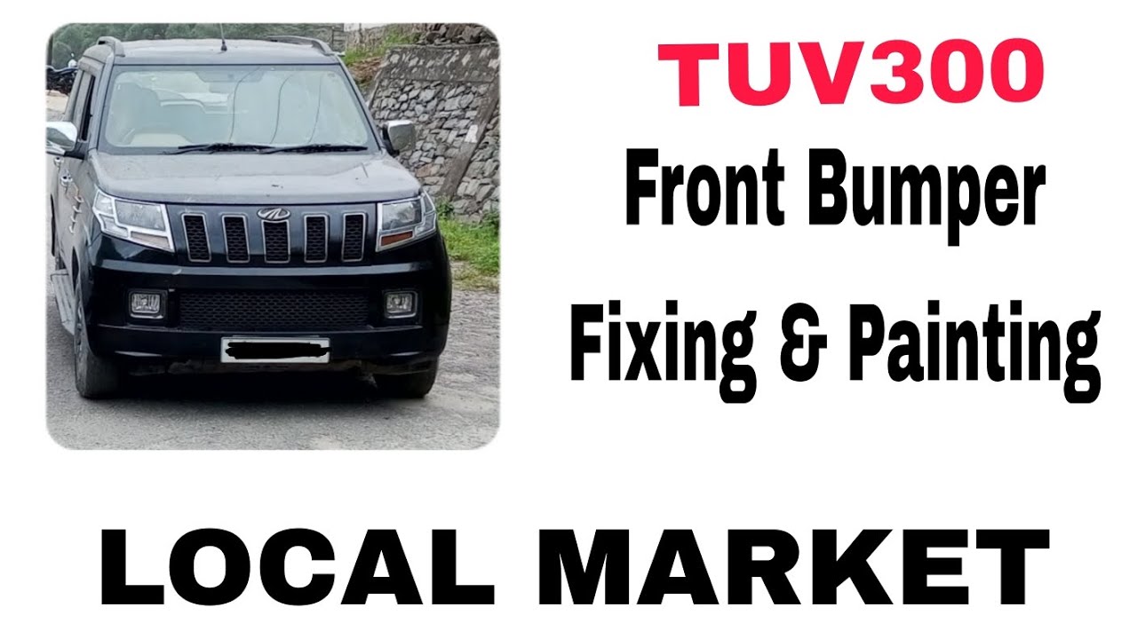 TUV300 front bumper fixing and repaint full process. mahindra tuv300