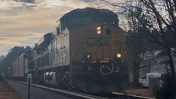 CSX M280-09 With A Grey AC44CW Trailing In Chapin SC On A Hazy Morning Of 12/9/2024