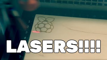 Laser engraving the Raspberry Pi logo