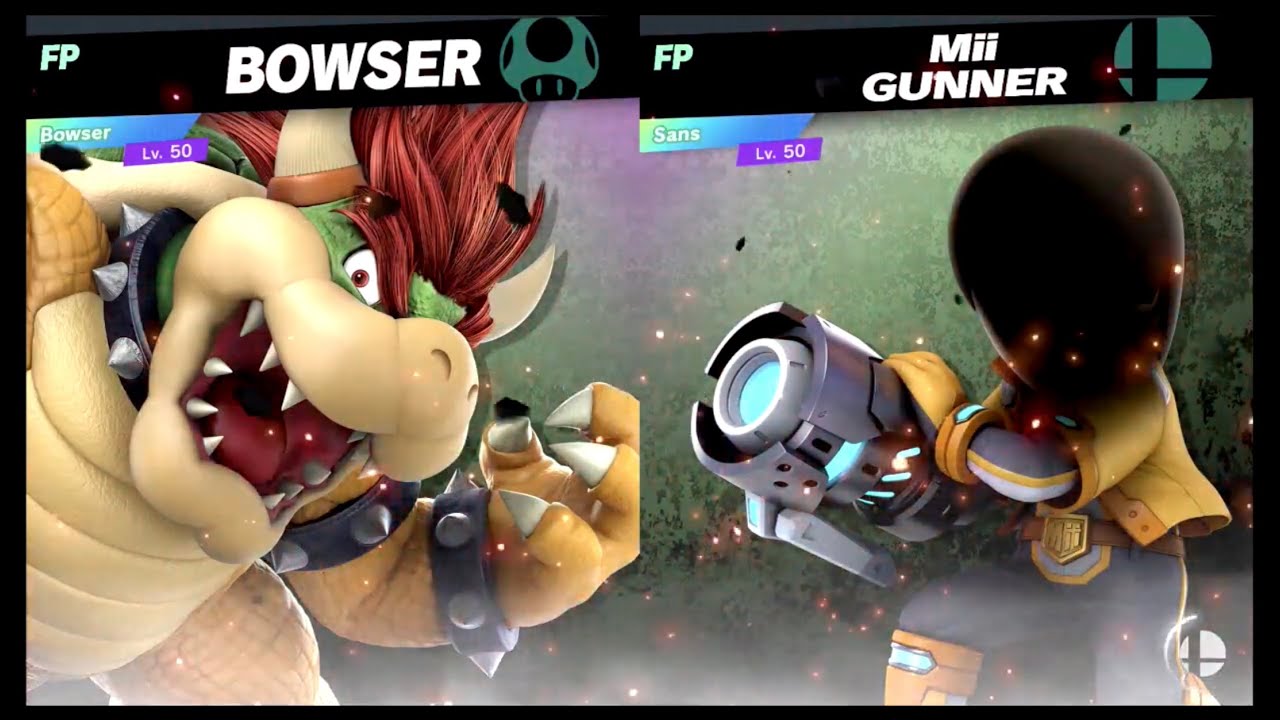 Super Smash Bros Ultimate Amiibo Fights – Request #17874 Bowser vs Sans ...