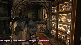 Proudspire Manor Remodel - Bourgeois Apartment - Skyrim Special Edition House Mod