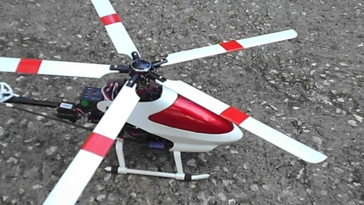4F200SD5 - 5 Blade rotor first test hover! - YouTube