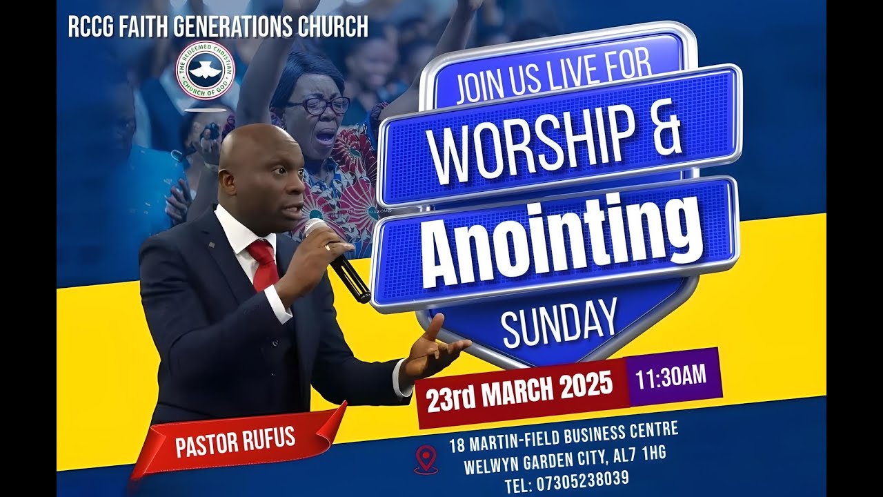 Anointing Sunday Live Service / 23rd MARCH 2025 / RCCG Faith ...