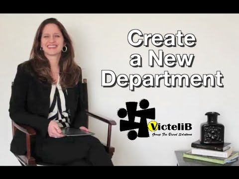 Video: How To Create A New Department