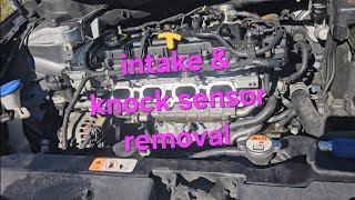 Intake and knock sensor removal. Kia/Hyundai 