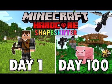 I Survived 100 Days as a SHAPESHIFTER in Hardcore Minecraft… Minecraft Hardcore 100 Days