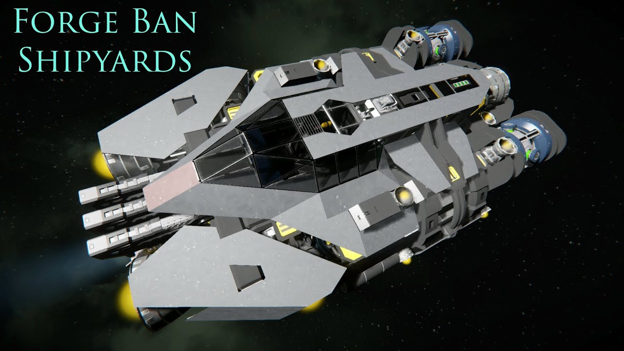 Space engineers ship showcase FBN Heavy Fighter - YouTube