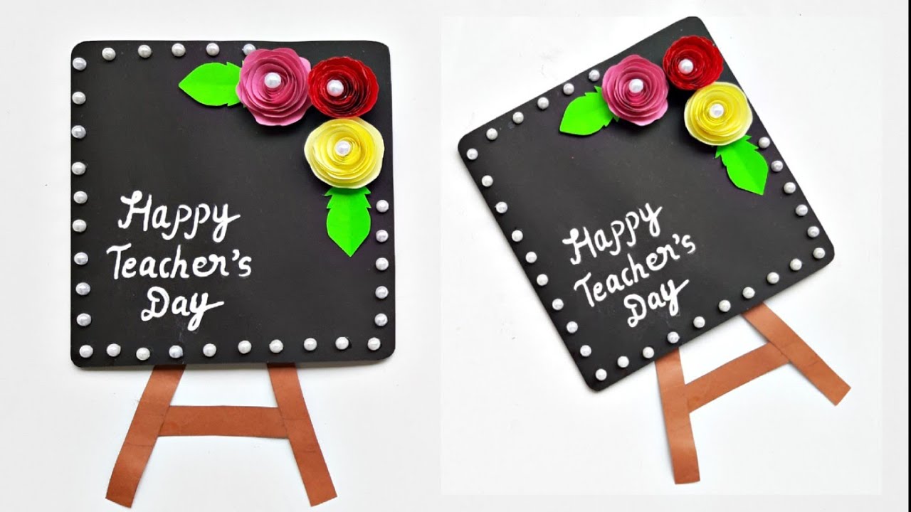 Very easy How to make Teacher's Day greeting card//DIY Beautiful