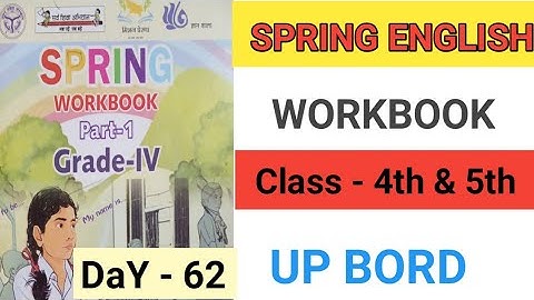 UP Board Class - 4th & 5th || Spring Workbook || Part - 1 || Revision, Day - 62