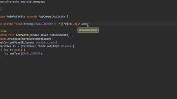Telling Android Studio a string contains a regular expression
