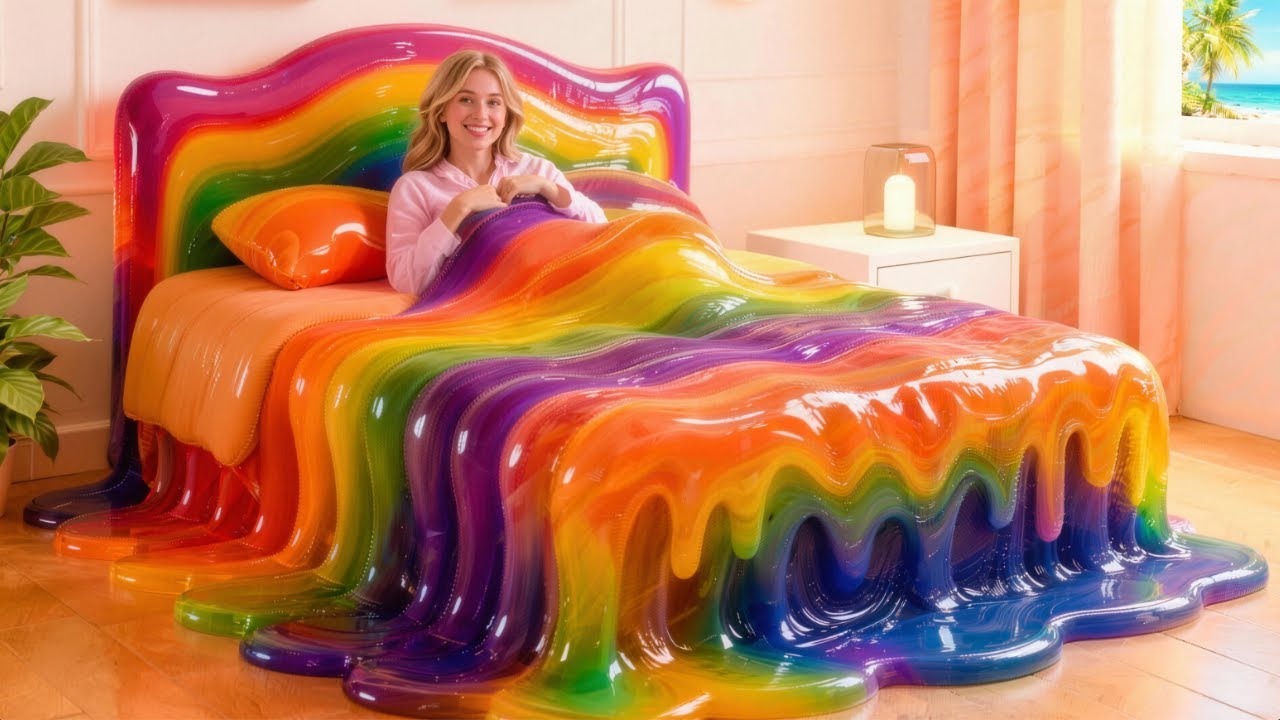 Which Surreal Bed Would You Choose? 🛏️🌠 Oddly Satisfying AI ASMR | Deep Calm Visual Relaxation